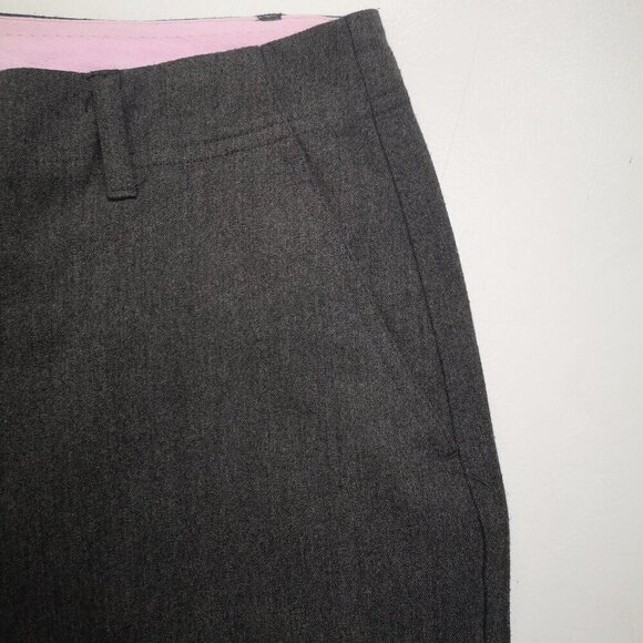 Lands' End Ladies Size 12 Charcoal Slight Flare Zipper & 2 Clasp Closure Pants - Picture 7 of 15
